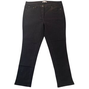 Woman Within Black Straight Leg Denim Jeans Plus Size‎ 16W 49-6486-2